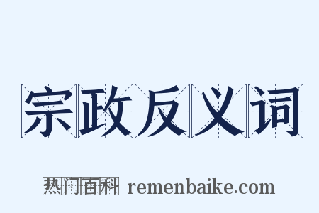 宗政反义词是什么意思的图片